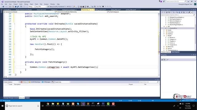 Xamarin Android Tutorial - Comic Reader App part 5 Filter and Search Comic смотреть онлайн