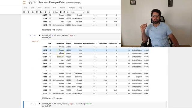 Pandas with example datasets (Adult.csv) смотреть онлайн