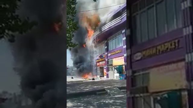 Ош облусундагы АК - Шумкар рестораны куйуп кетии 😱😓😨😰😭😢