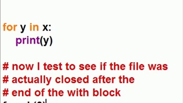 Python: "With Block" Auto Close File? смотреть онлайн