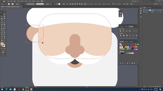 Flat Design Santa Claus tutorial in Adobe illustrator смотреть онлайн
