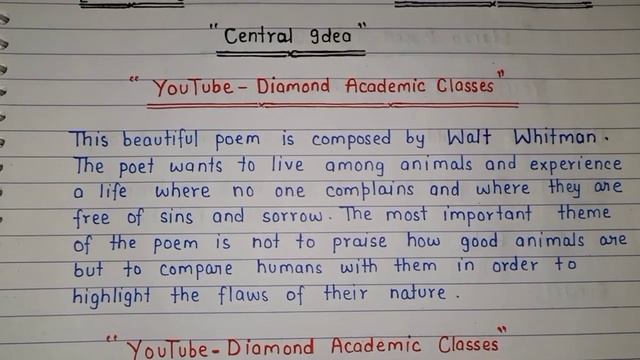 Animals "Central Idea,UP Board,Class-10,Poem-7,First Flight (Poetry), Central Idea of Animals смотреть онлайн
