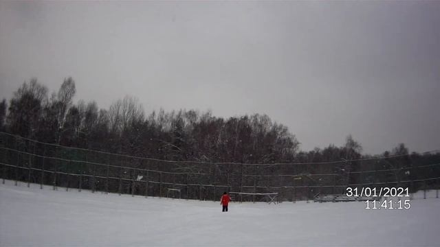 Летаю на электро пилотажке в Чертаново 31.01.2021 г