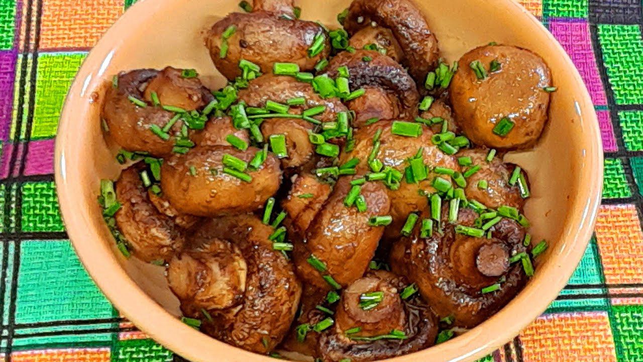 Шампиньоны запеченные в духовке смотреть онлайн