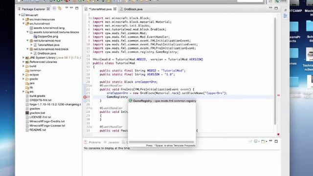 Minecraft Modding 1.7.10 Tutorial 2: Adding Blocks to the game смотреть онлайн
