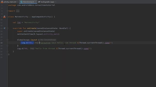 Starting our First Coroutine - Kotlin Coroutines смотреть онлайн