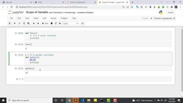 05 Scope of Variable in Python смотреть онлайн