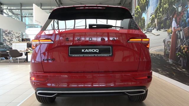 Skoda KAROQ Sportline 2023 - Matrix LED lights, ambient lights & trunk space смотреть онлайн