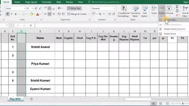 How to delete row, column, cell and sheet in excel || Delete selected row column or sheet | KYP смотреть онлайн