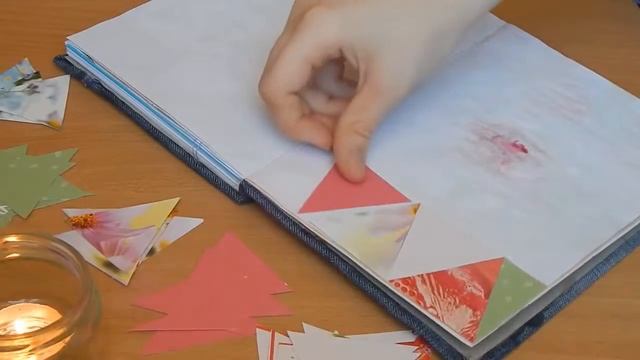 Коллаж ”Triangles Треугольники” Весенний разворот Идея для смэшбука, артбука, личного дневника ✿ смотреть онлайн