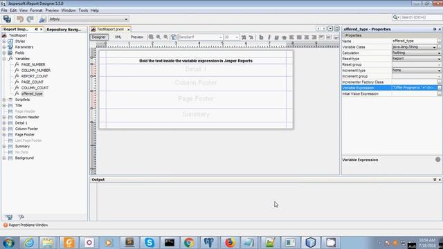 How to Bold the text inside the variable expression in Jasper Reports смотреть онлайн