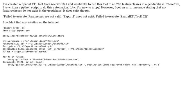 GIS: Python for loop doesn't work for Spatial ETL Tool смотреть онлайн