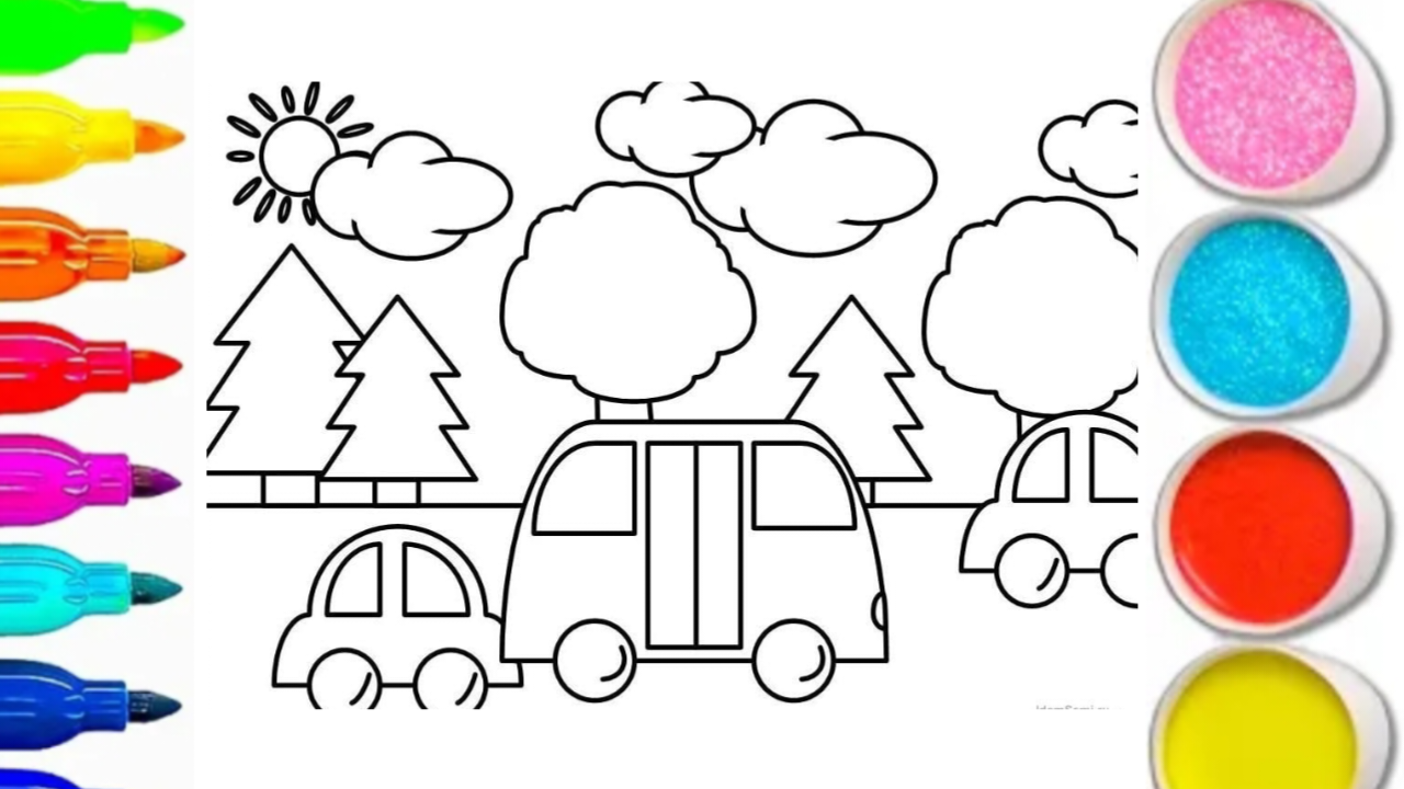 КАК НАРИСОВАТЬ АВТОМОБИЛИ И ДОРОГА смотреть онлайн