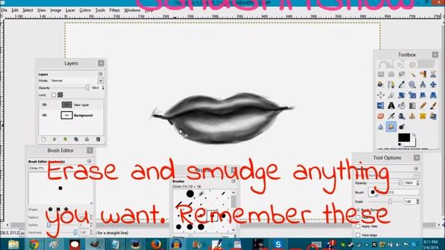 How To Draw Realistic Lips on GIMP смотреть онлайн