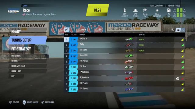 TSRL Project Cars 2 Endurance Series Round 1 Laguna Seca