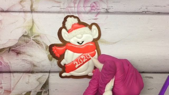 Роспись пряников. Айсинг. Мышка в шарфике смотреть онлайн