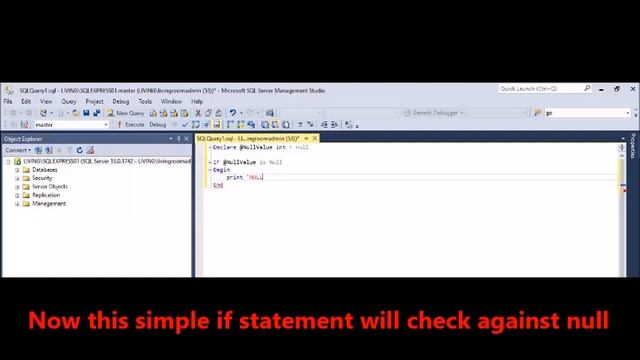 MSSQL - How to check if parameter is null смотреть онлайн