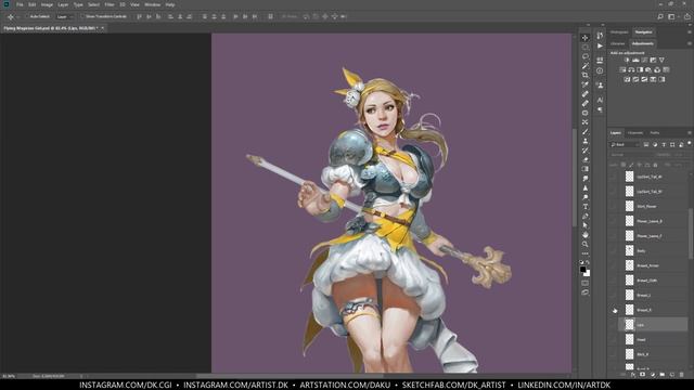 Preparing art for Spine animation in Photoshop. смотреть онлайн