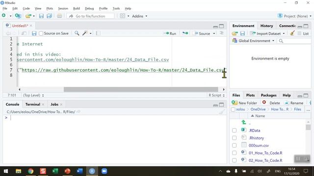 How To... Read a File From the Internet in R #24 смотреть онлайн