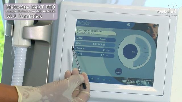 MeDioStar NeXT PRO XL - Trainingsvideo zur Haarentfernung mit BASIC-Modus von Asclepion смотреть онлайн