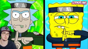 НАРУТО в Других МУЛЬТИКАХ: Губка Боб, Гамбол, Рик и Морти ► Все Пасхалки ( Soderling ) | Реакция