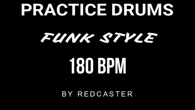 Funk drums for practice - 180 BPM смотреть онлайн