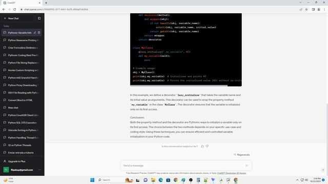 Pythonic way to only do work first time a variable is called смотреть онлайн