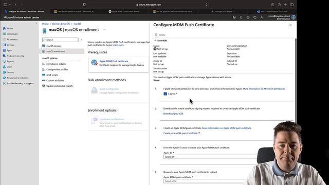 Configure MDM Push Certificate - Manage macOS in Intune (3/10) смотреть онлайн