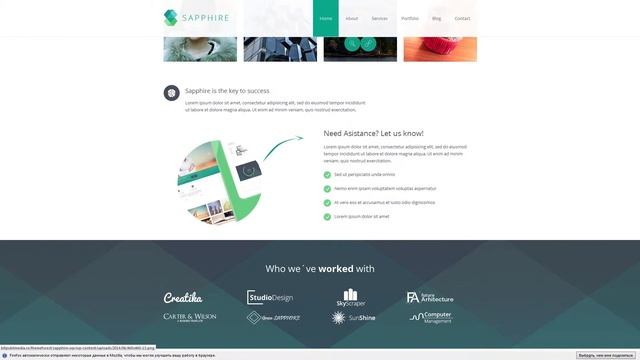 Sapphire - Responsive Business WordPress Theme смотреть онлайн