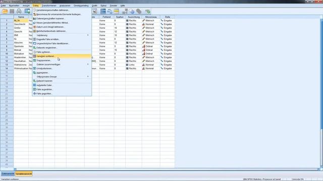 Variablen sortieren in SPSS смотреть онлайн