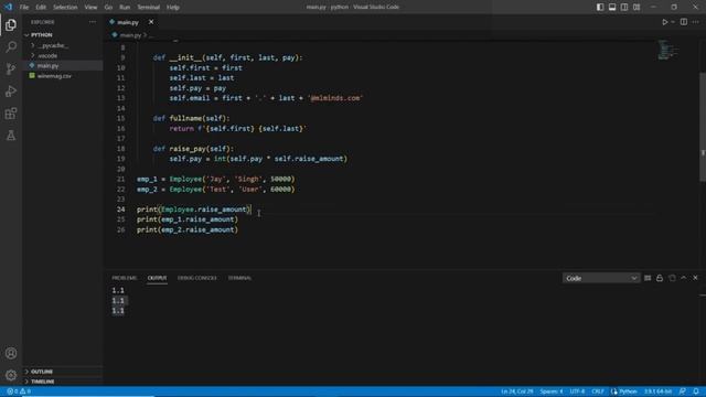Python OOP Tutorial 2: Class Variables #python #trending @mlminds смотреть онлайн