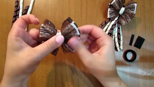 Бант со спиральками | MK от Noel | Bant with spirals | DIY смотреть онлайн